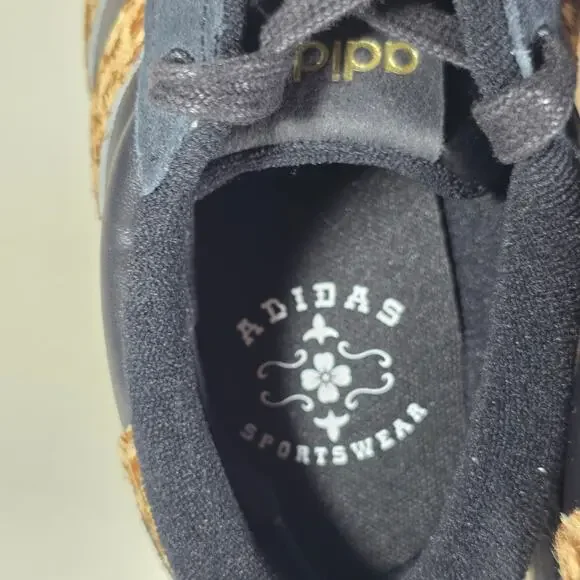 Adidas womens run 70s 2.0 core black leopard stripe sneakers size 7.5 - Picture 8 of 8